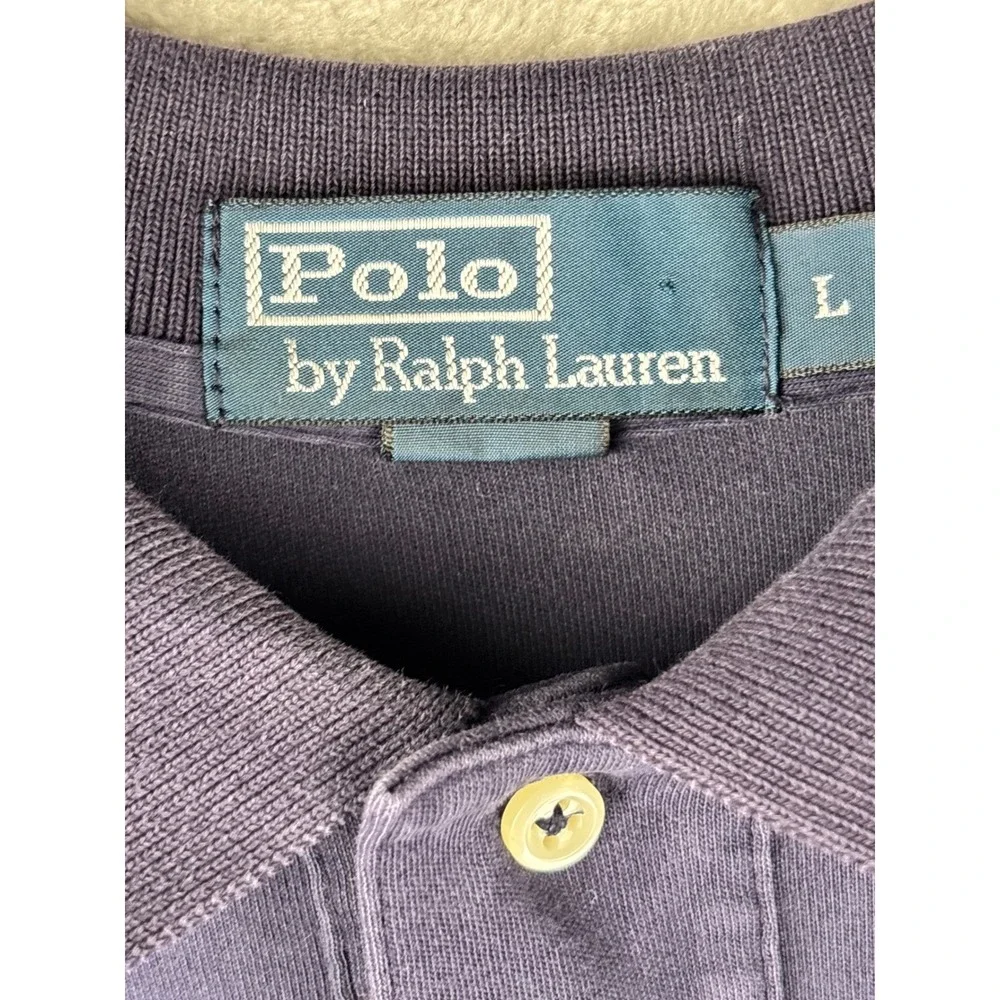 Polo Ralph Lauren Mens Polo Shirt L Purple Preppy Old Money Classic Fit Red Pony